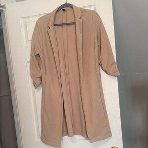 Windsor Cream Stretchy Blazer-Style Cardigan